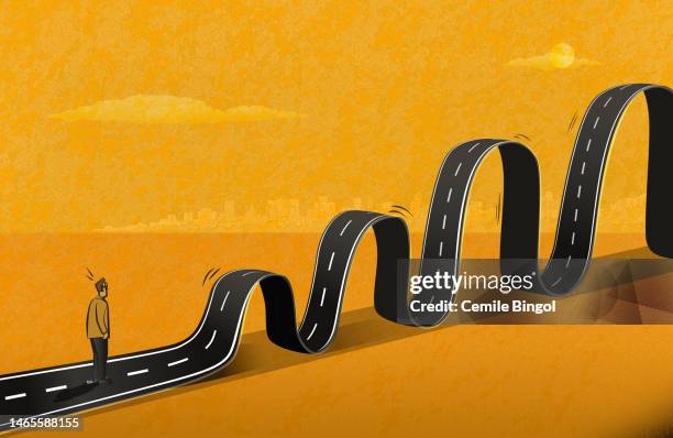 life challenges - pessimism stock illustrations