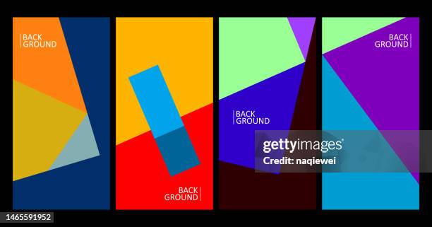 stockillustraties, clipart, cartoons en iconen met vector color block abstract backgrounds - pagina web