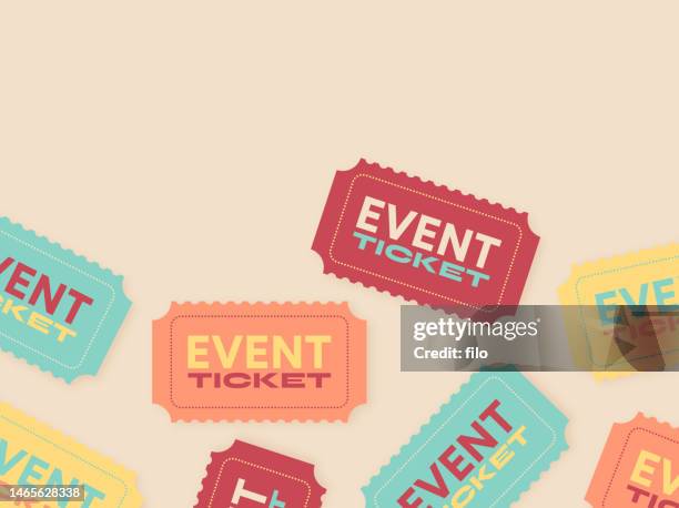 hintergrund für veranstaltungstickets - ticketabriss stock-grafiken, -clipart, -cartoons und -symbole