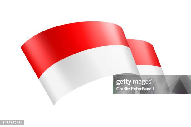 ilustraciones, imágenes clip art, dibujos animados e iconos de stock de cinta de la bandera de indonesia. banner de encabezado de la bandera de indonesia. ilustración de stock vectorial - bandera indonesia
