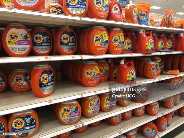 Tide detergent aisle at Whole Foods, Boston, Massachusetts.