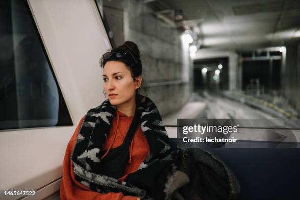 tired traveler at the airport shuttle - airport shuttle stock pictures, royalty-free photos & images