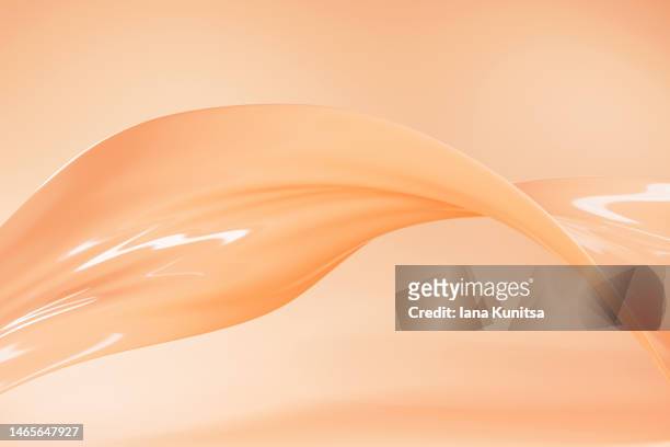 splash of foundation for skin on pastel pink background. beautiful delicate beige smear of bb face cream. products for makeup and skin care. skin tone. 3d pattern. - cream splash stock pictures, royalty-free photos & images