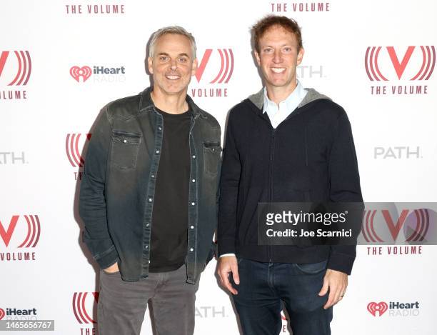 Colin Cowherd, Founder, The Volume and Jamie Horowitz attend The Volume Super Bowl Party 2023 on February 08, 2023 in Phoenix, Arizona.