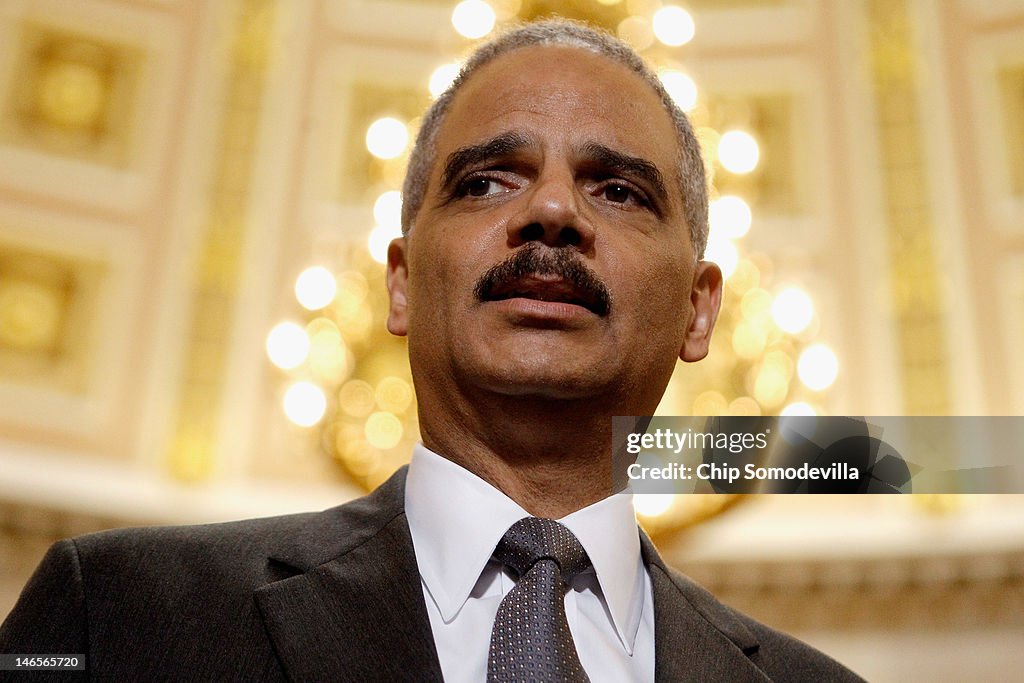 Holder And Issa Meet On Capitol Hill Ahead Of Possible Contempt Vote