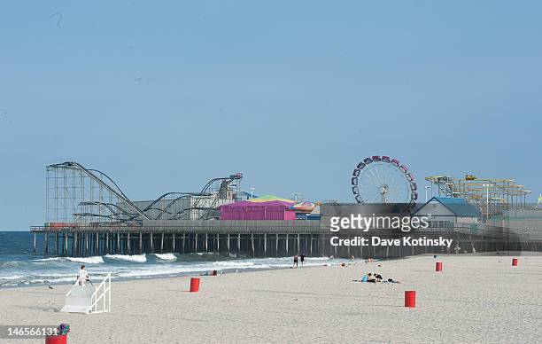 General view of atmosphere on location for "Jersey Shore" on June 19, 2012 in Seaside Heights, New Jersey.