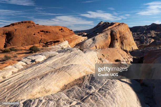 Cross-bedded Jurassic Aztec Sandstone, Valley of Fire State Park, Nevada.