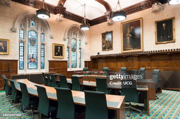 Courtroom 3 of The Supreme Court of the United Kingdom, London, UK.