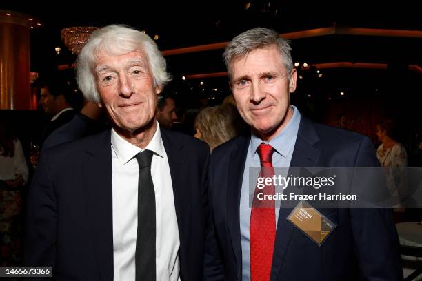 Roger Deakins and Dominic Tuohy attend the 95th Annual Oscars Nominees Luncheon at The Beverly Hilton on February 13, 2023 in Beverly Hills,...