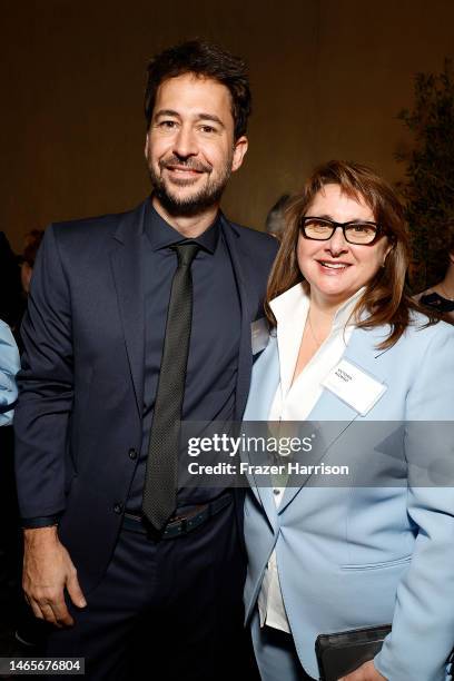 Santiago Mitre and Victoria Alonso attend the 95th Annual Oscars Nominees Luncheon at The Beverly Hilton on February 13, 2023 in Beverly Hills,...