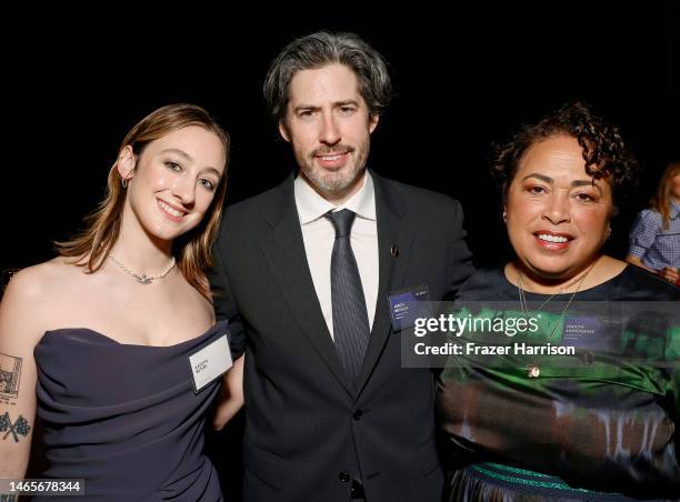 Kaitlyn Butler, Jason Reitman, and Terilyn A. Shropshire attend the 95th Annual Oscars Nominees Luncheon at The Beverly Hilton on February 13, 2023...