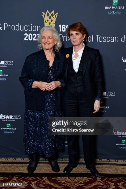 Marie-Christine Barrault and Ariane Toscan du Plantier attend the "Diner Des Producteurs - Producer's Dinner" - Cesar 2023 at Hotel InterContinental...