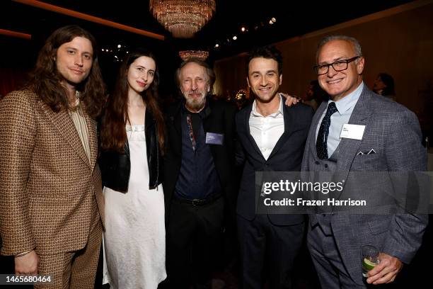 Ludwig Göransson, Serina Paris Bernstein, Charles Bernstein, Justin Hurwitz, and Ray Costa attend the 95th Annual Oscars Nominees Luncheon at The...