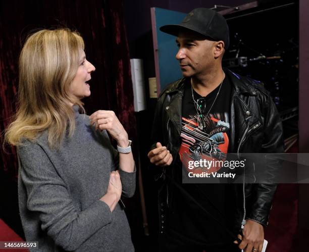 Dawn Hudson and Tom Morello