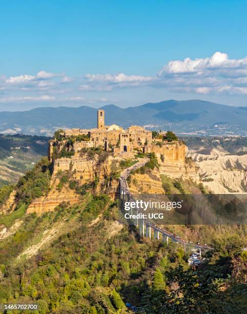 View of old hill-top town of Civita di Bagnoregio, Italy.