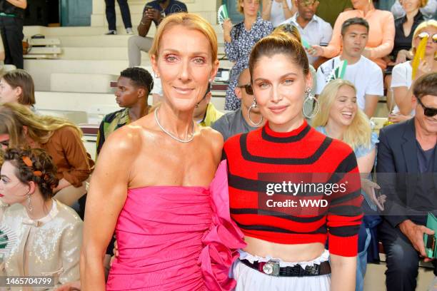 Celine Dion and Laetitia Casta in the front row