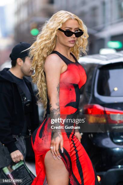 Iggy Azalea is seen in the SoHo on February 13, 2023 in New York City.