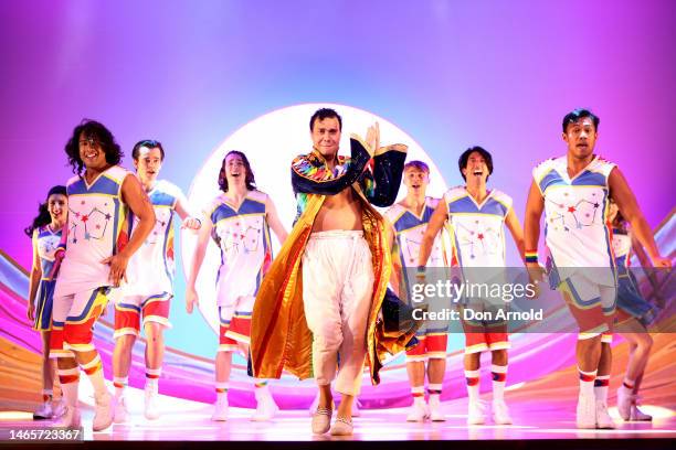 Euan Fistrovic Doidge plays the role of Joseph during a media call for "Joseph and the Amazing Technicolor Dreamcoat" at Capitol Theatre on February...