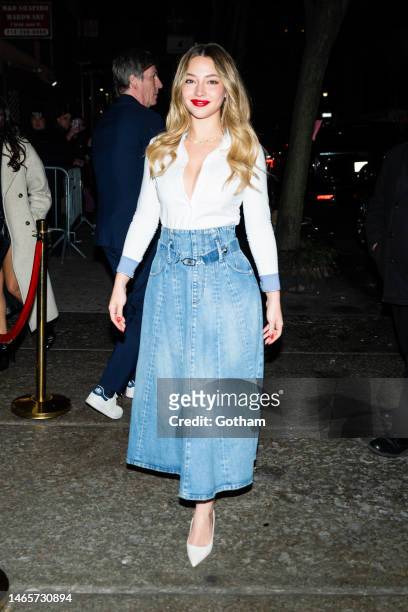Madelyn Cline attends the Tommy Hilfiger dinner at The Nines in SoHo on February 13, 2023 in New York City.