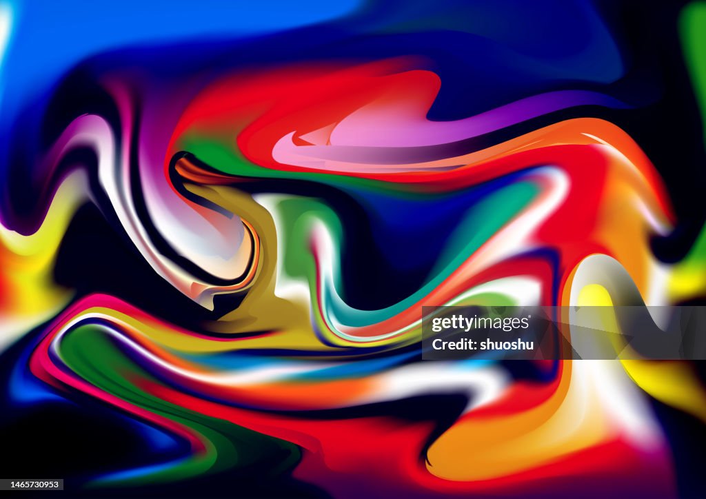 Abstract Fluidity Abstract Watercolors Flowing Fluidity Vector Pattern Background High ...