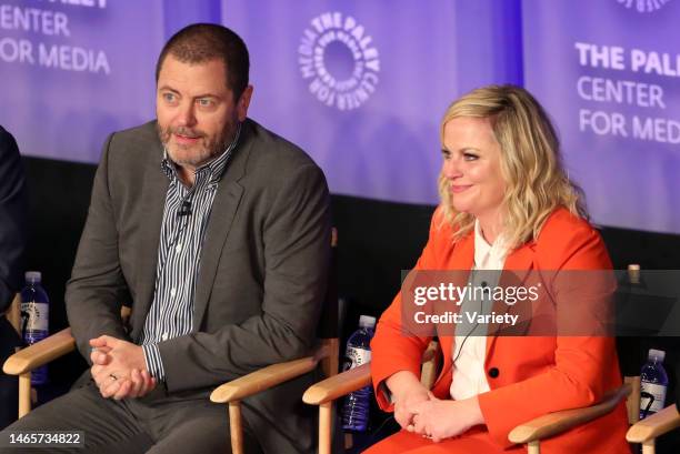 Nick Offerman and Amy Poehler