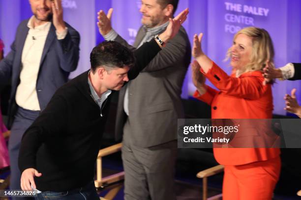 Michael Schur and Amy Poehler