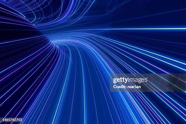 3d rendering,optical fiber technology concept - ray tracing stock pictures, royalty-free photos & images
