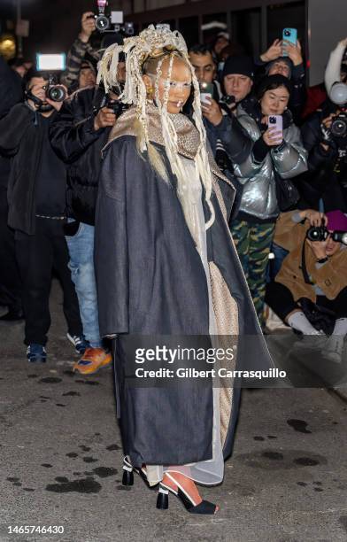 Actress Tati Gabrielle attends the Tory Burch Fall/Winter 2023 New York Fashion Week show on February 13, 2023 in New York City.