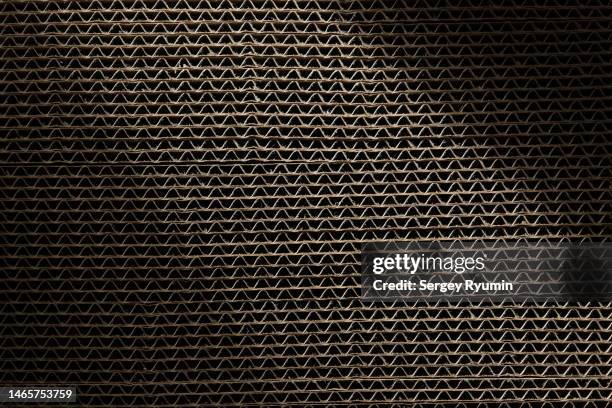 corrugated cardboard as background - corrugated photos et images de collection