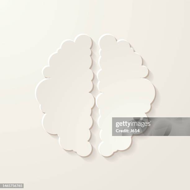 simple brain shaped cut out - synapse stock illustrations