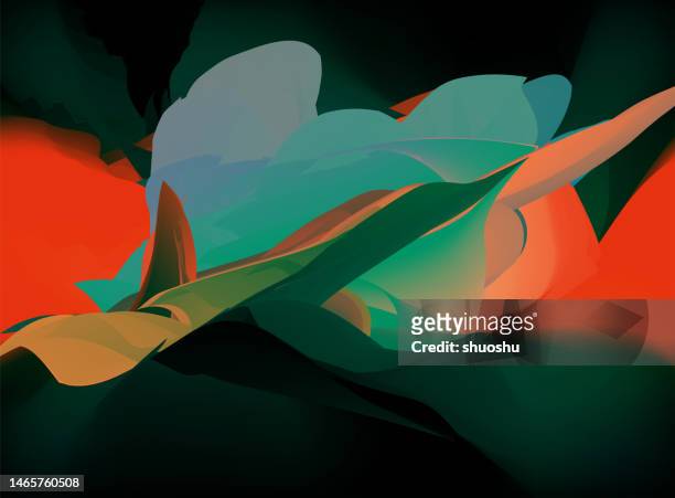 abstract flowing watercolors fluidity chaos pattern background - pop art 幅插畫檔、美工圖案、卡通及圖標