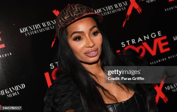 Karlie Redd attends the Atlanta premiere of "Strange Love" at Regal Hollywood on February 13, 2023 in Chamblee, Georgia.