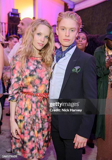 Tamzin Merchant and Jack Fox attend Emporio Armani Summer Garden Live at Emporio Armani on June 19, 2012 in London, England.