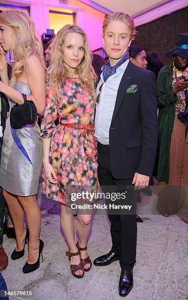 Tamzin Merchant and Jack Fox attend Emporio Armani Summer Garden Live at Emporio Armani on June 19, 2012 in London, England.