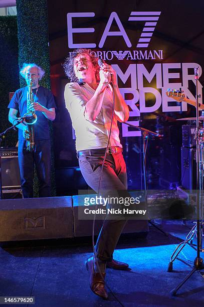 The Friendly Fires perform at Emporio Armani Summer Garden Live at Emporio Armani on June 19, 2012 in London, England.