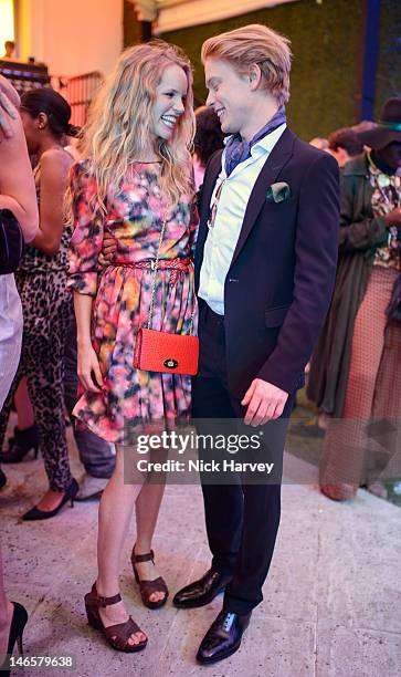 Tamzin Merchant and Jack Fox attend Emporio Armani Summer Garden Live at Emporio Armani on June 19, 2012 in London, England.