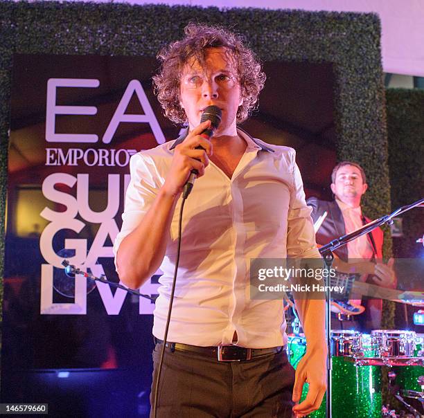 The Friendly Fires perform at Emporio Armani Summer Garden Live at Emporio Armani on June 19, 2012 in London, England.