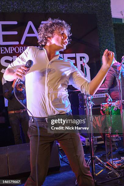 The Friendly Fires perform at Emporio Armani Summer Garden Live at Emporio Armani on June 19, 2012 in London, England.