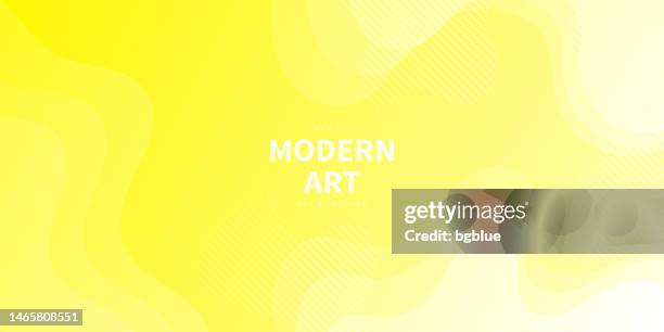 fluid abstract design with yellow gradient - trendy background - pale yellow background stock illustrations