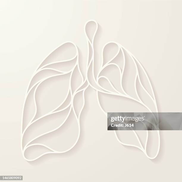 bildbanksillustrationer, clip art samt tecknat material och ikoner med curvy abstract lungs cut out - lunga
