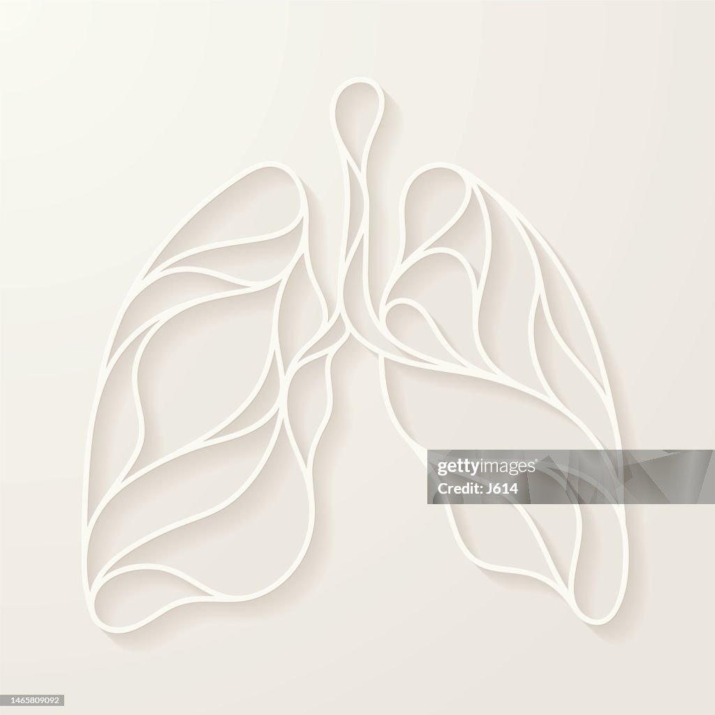 Curvy abstract lungs cut out