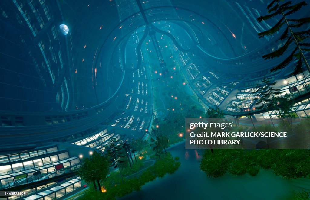 Night Time on a Stanford Torus