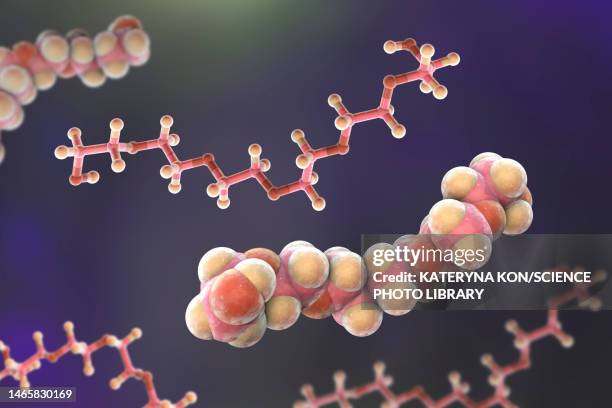 hexaethylene glycol molecule, illustration - ether stock illustrations