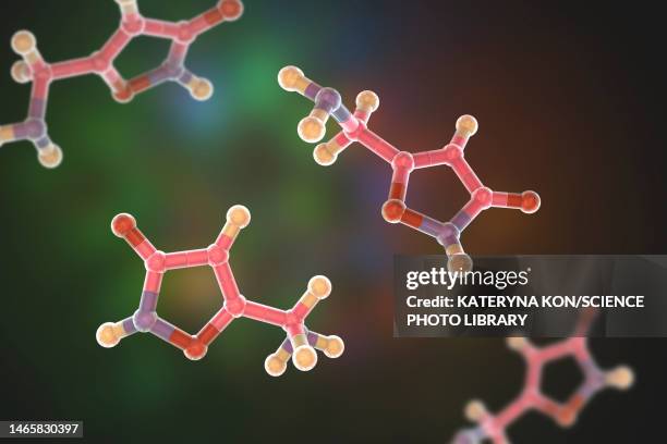 muscimol molecule, illustration - toadstool stock illustrations