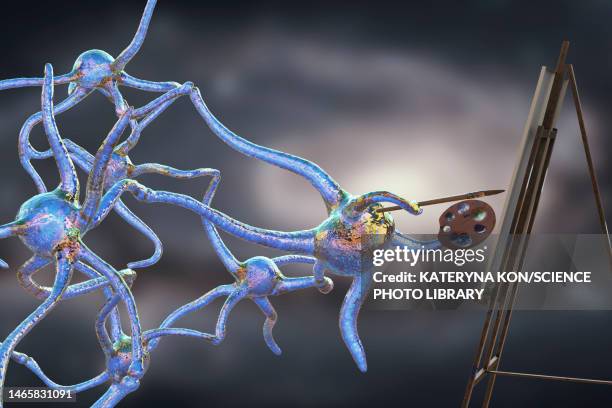 stockillustraties, clipart, cartoons en iconen met ai art generator, conceptual illustration - artificieel neuraal netwerk