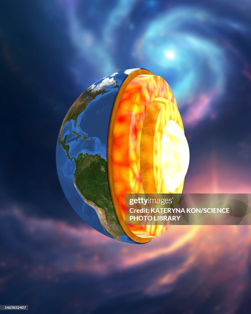Earth's internal structure, illustration