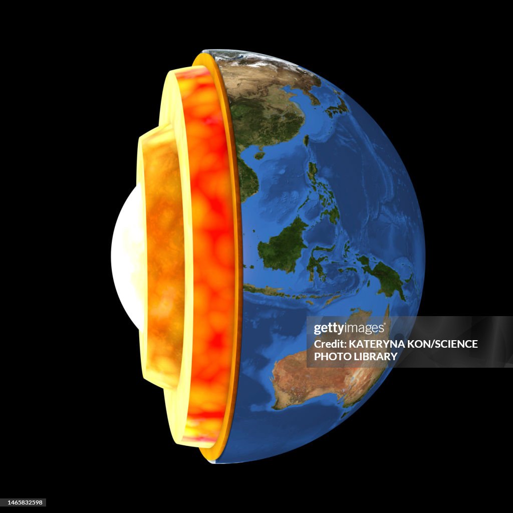 Earth's internal structure, illustration