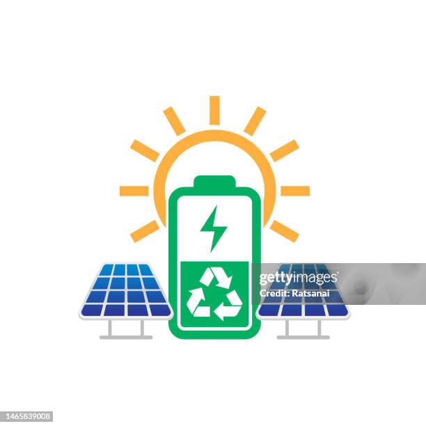 eco energy concept - panel solar stock illustrations