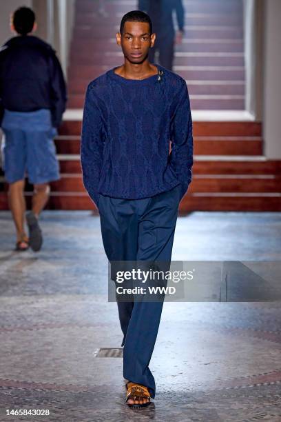 Model on the catwalk