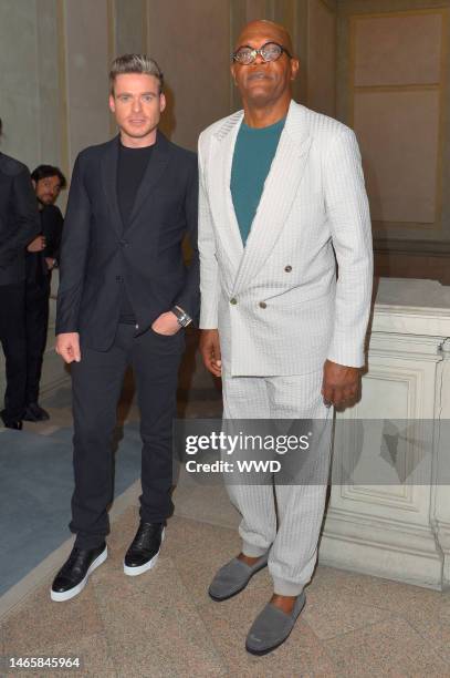 Richard Madden and Samuel L. Jackson in the front row